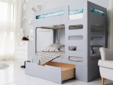 Ліжко двоярусне IndigoWood Cubed із ящиком gray 160x80см
